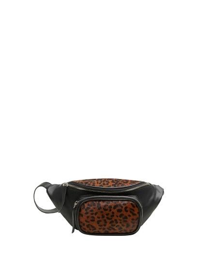 Mango Mango Leopard Leather Bum Bag