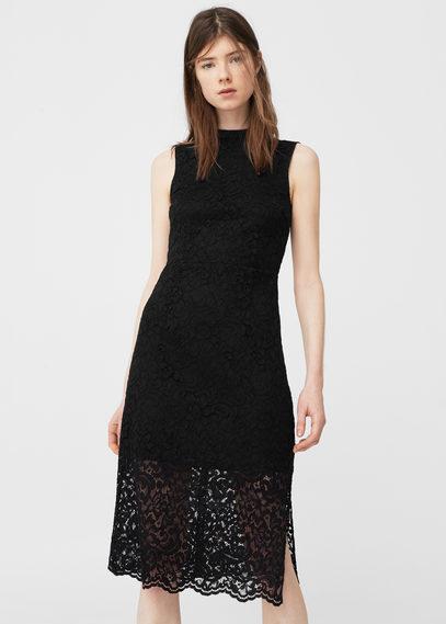 Mango Mango Cut-out Guipure Dress