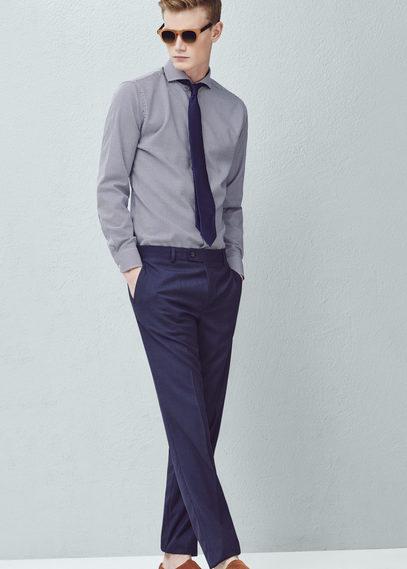 Mango Man Mango Man Slim-fit Tailored Houndstooth Shirt