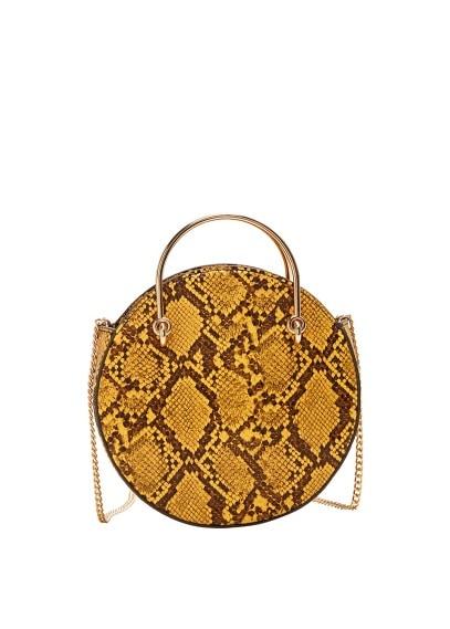 Mango Mango Snake-effect Round Bag