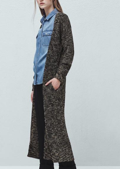 Mango Mango Flecked Cotton-blend Cardigan