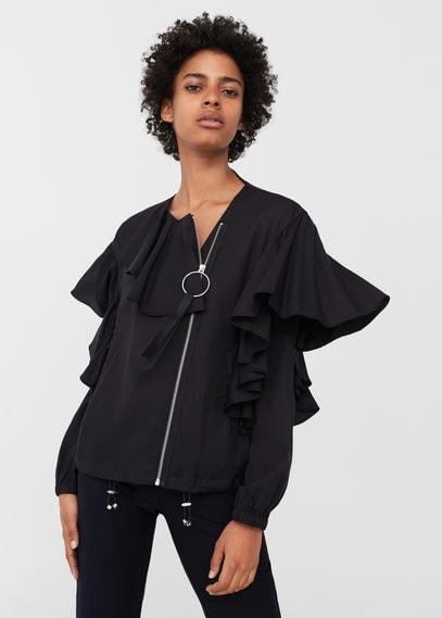 Mango Mango Ruffled Ring Jacket