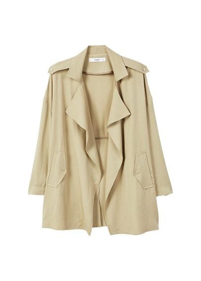 Mango Mango Flowy Lapelled Jacket