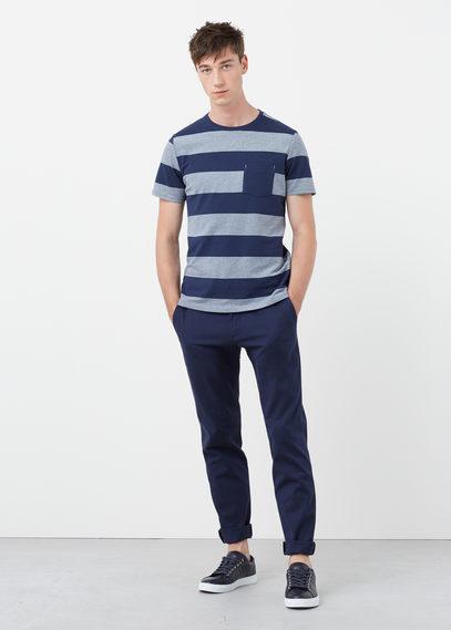 Mango Man Mango Man Striped Cotton Piqu T Shirt