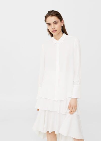Mango Mango Concealed Button Shirt