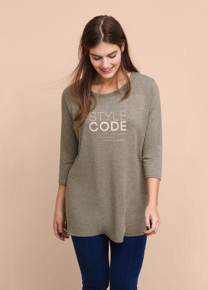 Violeta By Mango Violeta By Mango Printed Message T Shirt