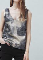 Mango Mango Reversible Sequins T Shirt