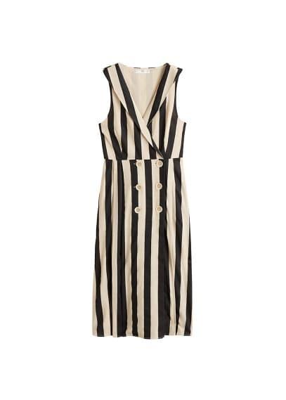 Mango Mango Flecked Striped Dress