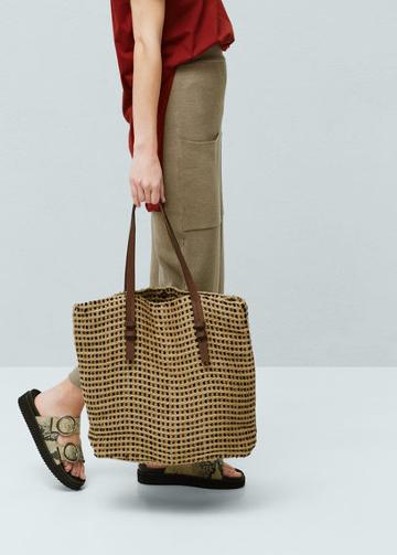 Mango Mango Jacquard Jute Bag