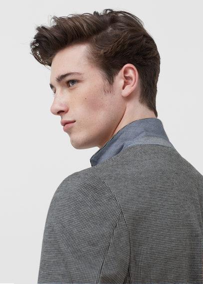 Mango Man Mango Man Slim-fit Micro Houndstooth Blazer