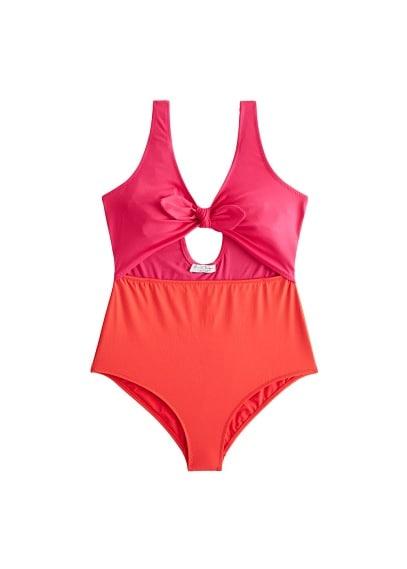 Violeta By Mango Violeta By Mango Bicolor Bow Swimsuit
