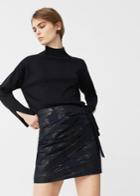 Mango Mango Draped Jacquard Skirt
