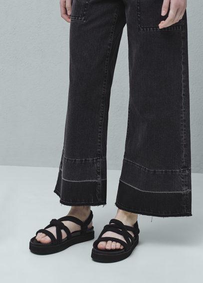 Mango Mango Interwoven Cord Sandals