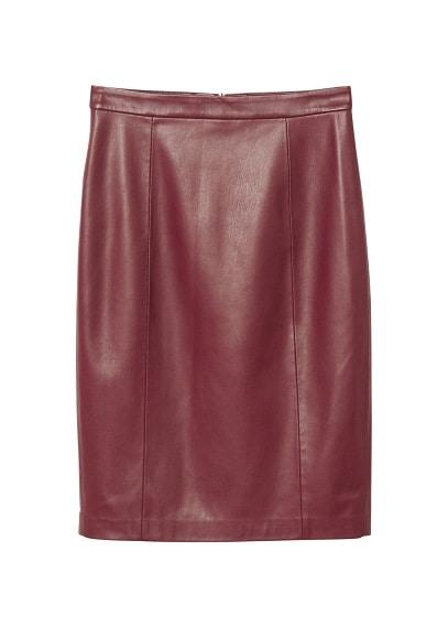 Mango Mango Faux-leather Skirt