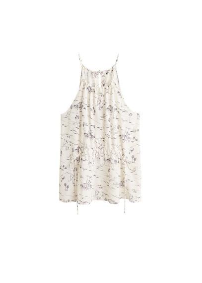 Mango Mango Halter Print Top