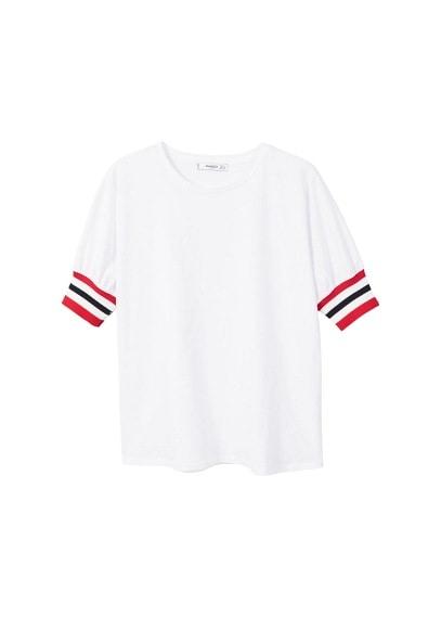 Mango Mango Contrast Sleeve T-shirt