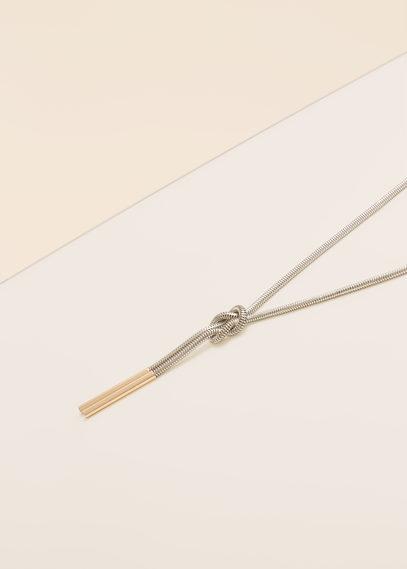 Violeta By Mango Violeta By Mango Metal Knot Necklace