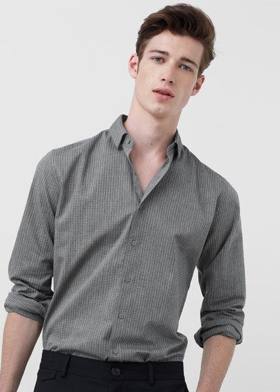 Mango Man Mango Man Slim-fit Houndstooth Shirt