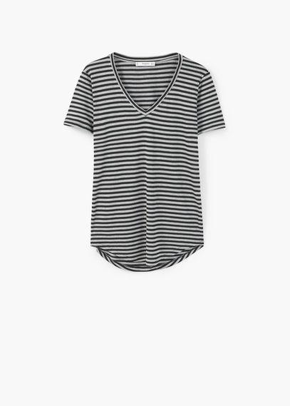 Mango Mango Striped Bicolor T Shirt