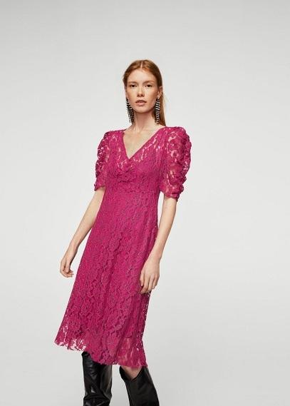 Mango Mango Metallic Lace Dress