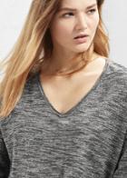 Violeta By Mango Flecked Cotton-blend Sweater