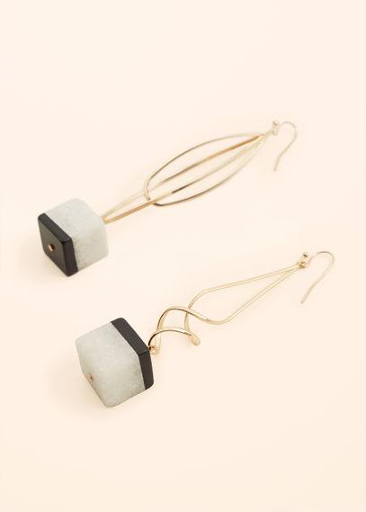 Violeta By Mango Violeta By Mango Mixed Asymmetric Earrings