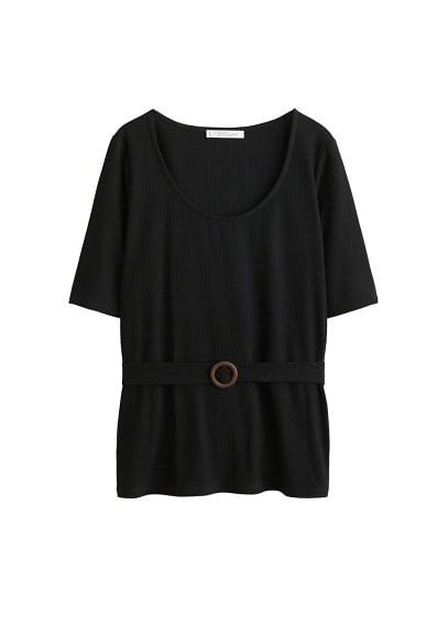Violeta By Mango Violeta By Mango Striped Belt T-shirt