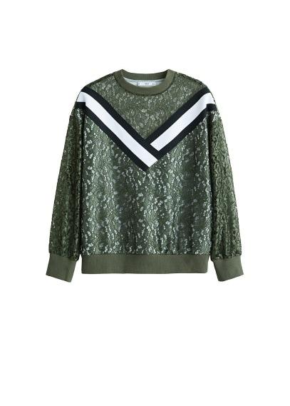 Mango Mango Guipure Sweatshirt