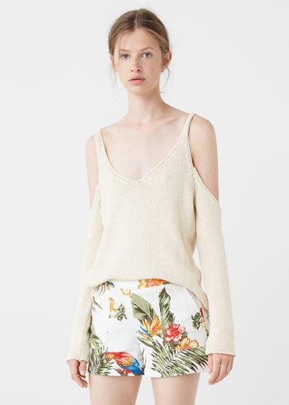 Mango Mango Cut-out Shoulder Sweater