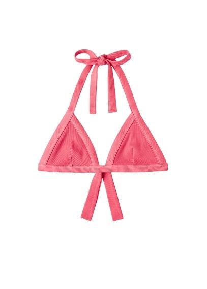 Mango Mango Ribbed Bikini Top