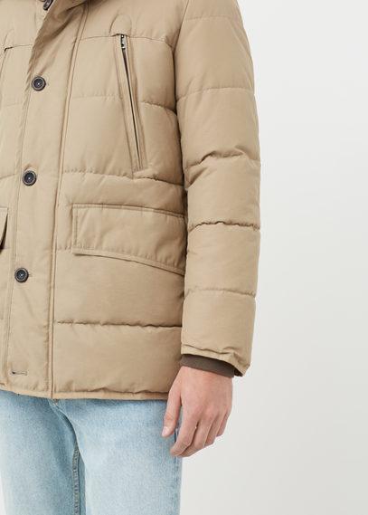 Mango Man Mango Man Faux-fur Quilted Coat