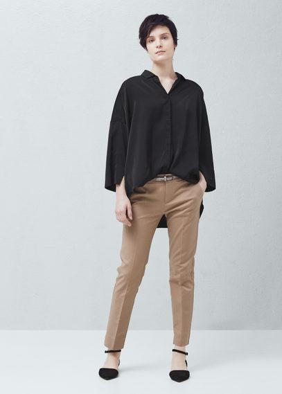 Mango Mango Belt Cotton-blend Trousers