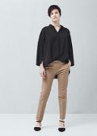 Mango Mango Belt Cotton-blend Trousers