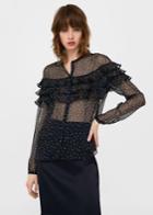 Mango Mango Frills Tulle Blouse