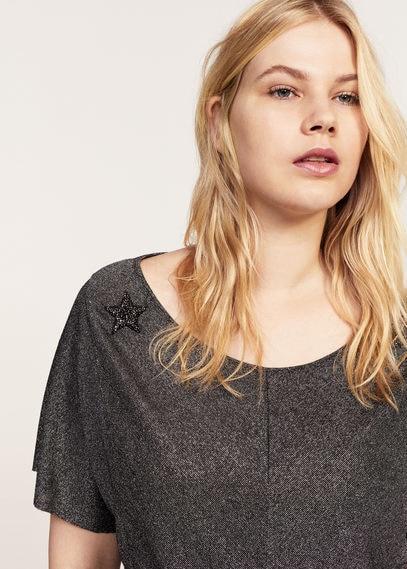 Violeta By Mango Violeta By Mango Appliqu Metallic T-shirt