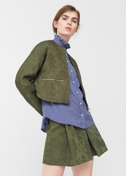 Mango Mango Jacquard Bomber Jacket