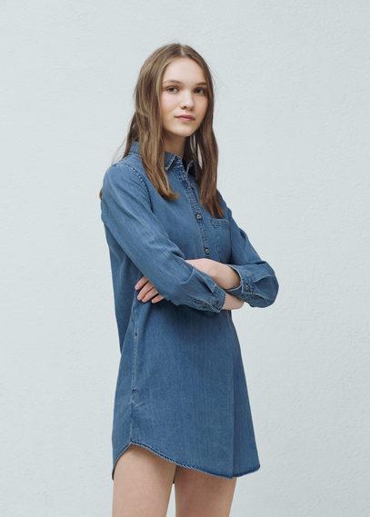 Mango Mango Medium Denim Dress