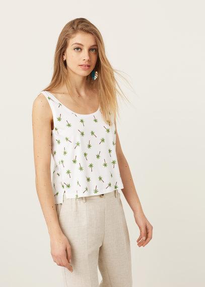 Mango Mango Printed Cotton Top