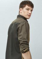 Mango Man Mango Man Slim-fit Color Block Shirt