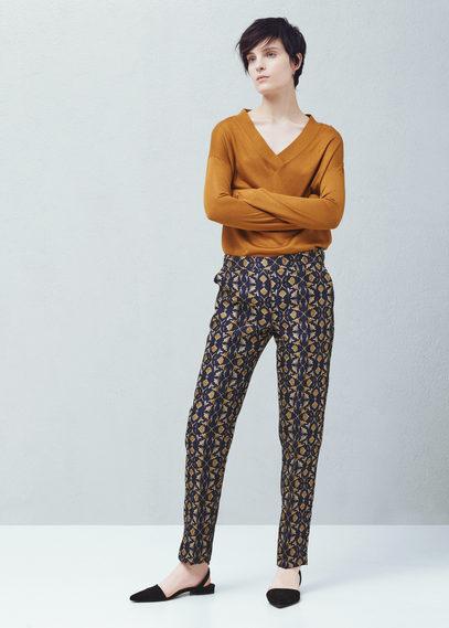 Mango Mango Jacquard Suit Trousers
