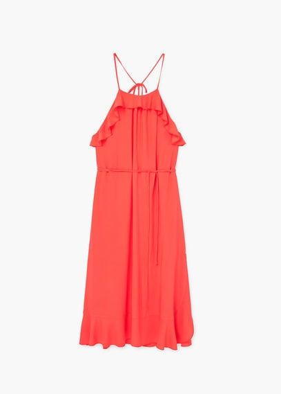 Mango Mango Ruffled Midi Dress