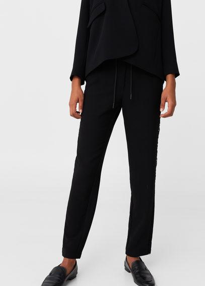 Mango Mango Trim Baggy Trousers