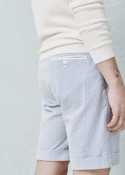 Mango Man Mango Man Cotton Seersucker Bermudas Short