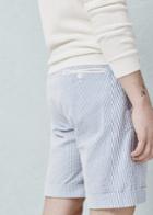 Mango Man Mango Man Cotton Seersucker Bermudas Short