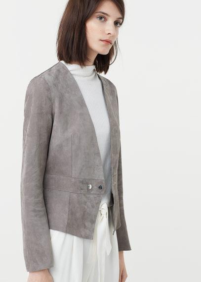 Mango Mango Wrap Leather Jacket