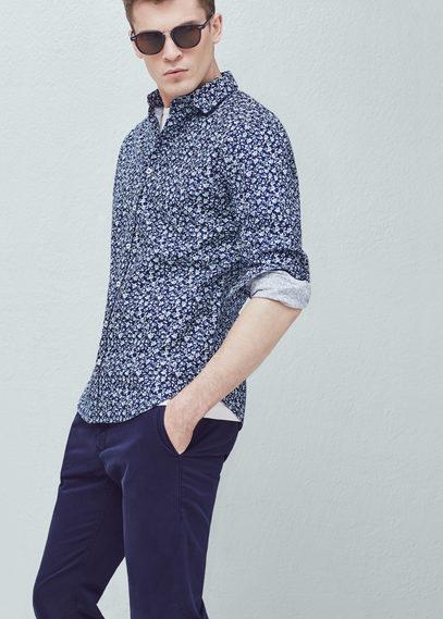 Mango Man Mango Man Modern Slim-fit Floral Shirt