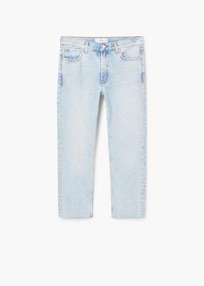 Mango Mango Straight-fit Vintage Wash Jeans