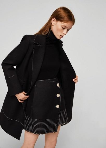 Mango Mango Contrast Seam Skirt