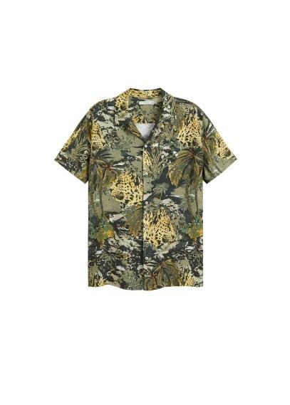 Mango Man Mango Man Regular-fit Safari Print Shirt