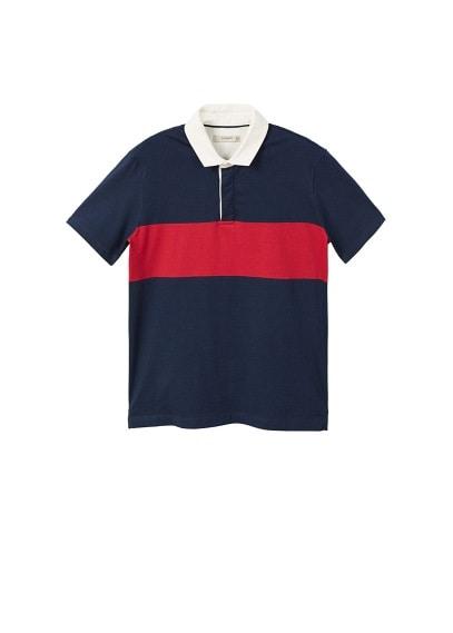 Mango Man Mango Man Contrasting Stripe Polo Shirt